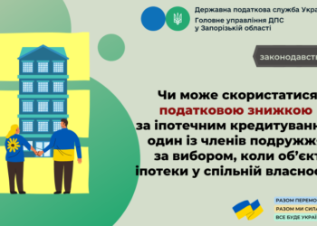 Чи може скористатися податковою знижкою за іпотечним кредитуванням один із членів подружжя за вибором, коли об’єкт іпотеки у спільній власності?