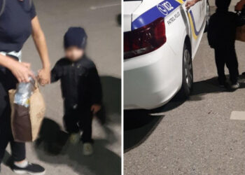 Патрульні уночі допомогли жінці з дитиною доїхати додому