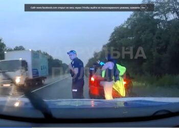 Кіровоградщина: Копи прийшли на поміч водійці, яка застрягла у багнюці (ВІДЕО)