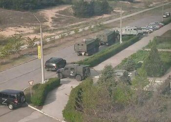 росіяне починають вивозити з окупованого Енергодара награбоване — фотофакт