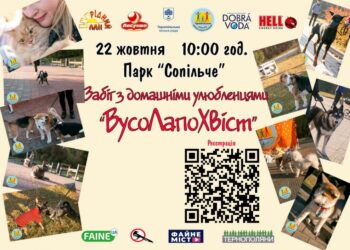 Запрошуємо жителів та гостей міста взяти участь у забігу з домашніми улюбленцями «ВусоЛапоХвіст»