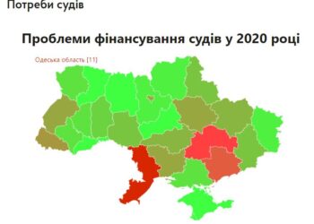 Высший совет правосудия опубликовал интерактивную карту о проблемах с финансированием судов — Новости Одессы