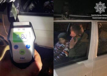 П’яний за кермом із сином на руках: в комендантську годину патрульні зупинили мешканця Обарова