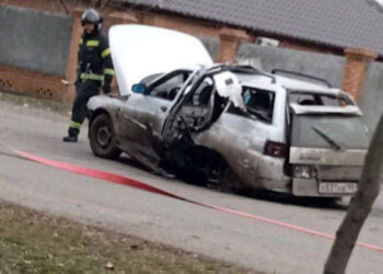 В Бердянську підірвали авто колаборантки, яка організовувала псевдореферендум