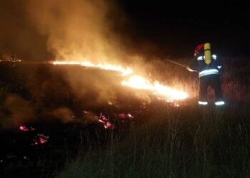 На Кіровоградщині палала трава й очерет у Первозванівці і Кетрисанівці