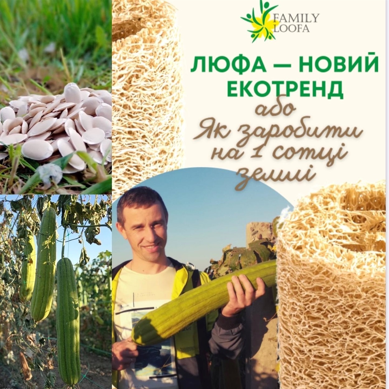 Електронний посібник з вирощування люфи від родини Жданових