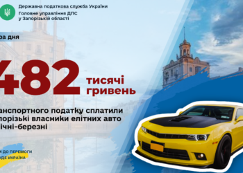 Запорізькі автовласники сплатили до місцевих бюджетів півмільйона гривень