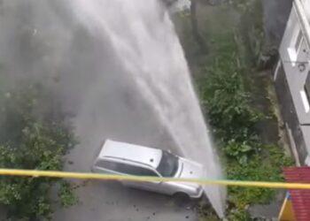 На Героїв-рятувальників у Кропивницькому утворився штучний фонтан