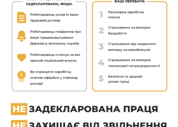 Задекларована праця = трудові права і соціальні гарантії для найманих працівників