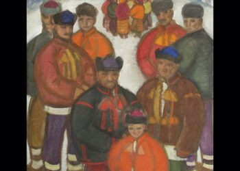 Картина Андрія Коцки «Дід з онуками» була викрадена окупаційною владою з Херсонського художнього музею