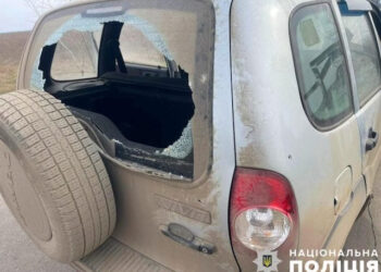 Вражеские дроны повредили полицейские автомобили