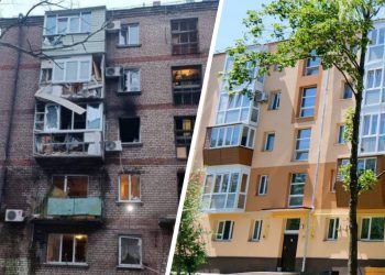 У Запоріжжі багатоповерхівка, що тричі потерпала від ворожого обстрілу, відтепер відновлена | Новости Запорожья